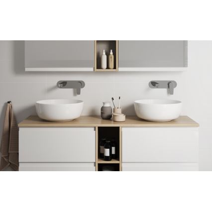 Cersanit K116-048-ECO - Praustuvas ant stalviršio MODUO Ø 40 cm keramika/blizgi balta