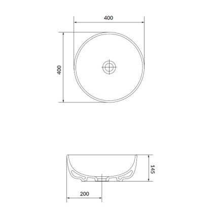 Cersanit K116-048 - Pastatomas praustuvas MODUO diametras 40 cm keramika/blizgūs balti