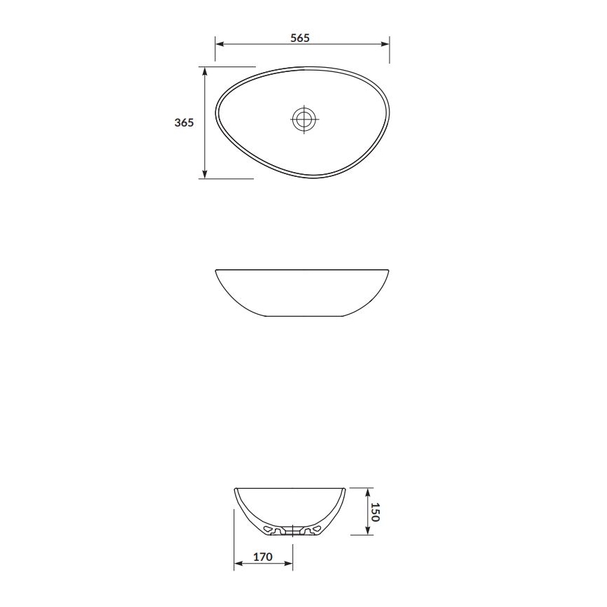 Cersanit K116-052 - Pastatomas praustuvas MODUO 36,5x56,5 cm keramika/blizgūs balti