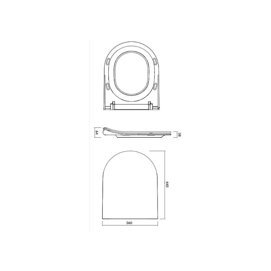 Cersanit K701-104 - Pakabinamas WC su dangčiu CITY OVAL keramika/balta