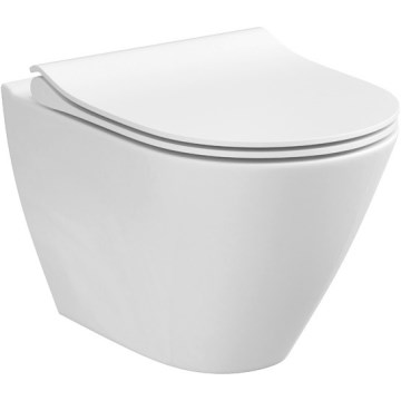 Cersanit K701-104 - Pakabinamas WC su dangčiu CITY OVAL keramika/balta