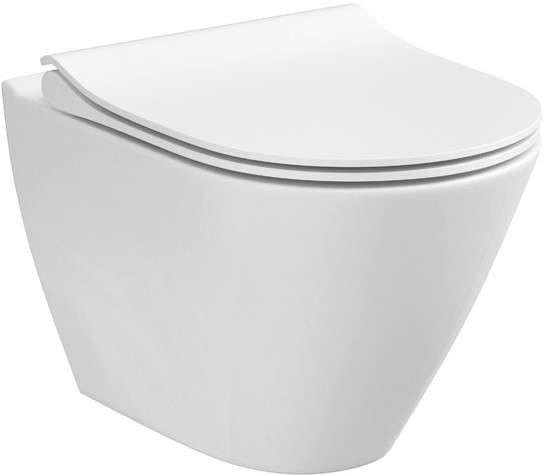 Cersanit K701-104 - Pakabinamas WC su dangčiu CITY OVAL keramika/balta