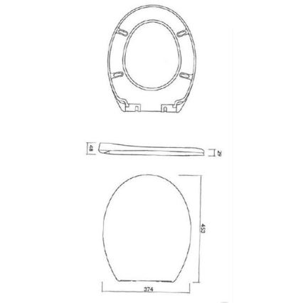 Cersanit K98-0074 - Tualeto sėdynė PRESIDENT SoftClose balta