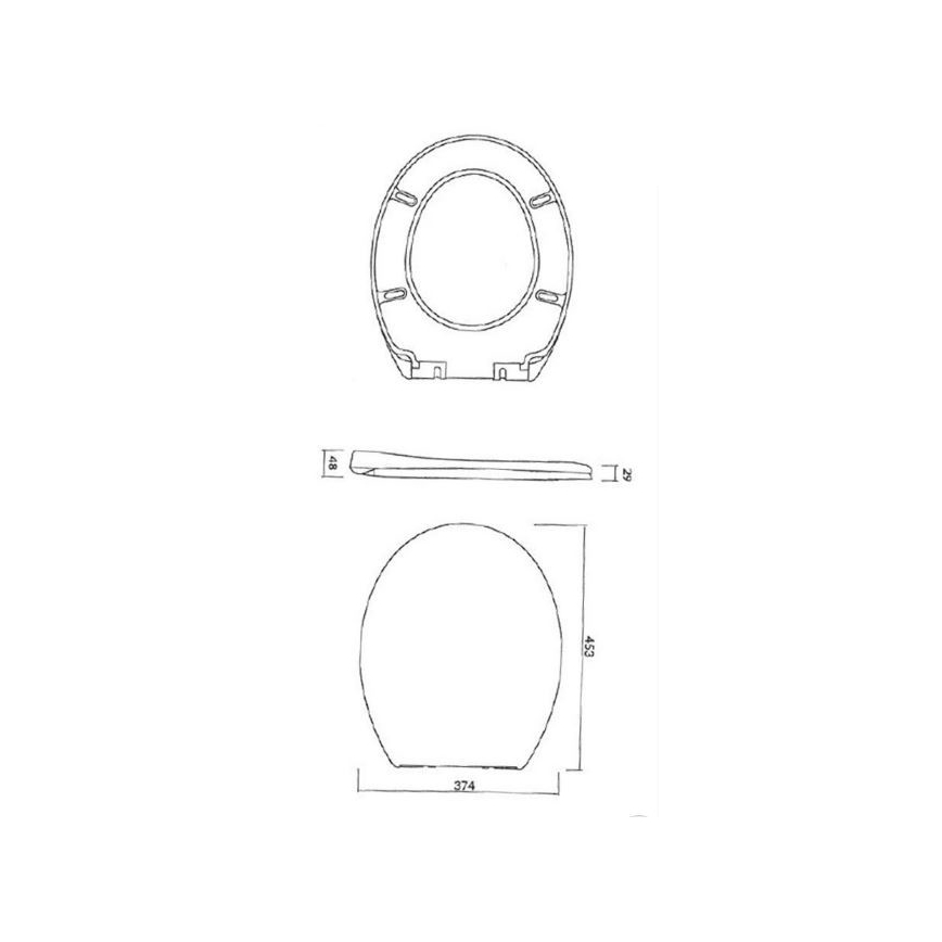 Cersanit K98-0074 - Tualeto dangtis PRESIDENT SoftClose balta