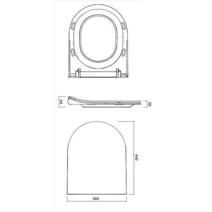 Cersanit K98-0146 - Tualeto sėdynė CITY OVAL SoftClose balta