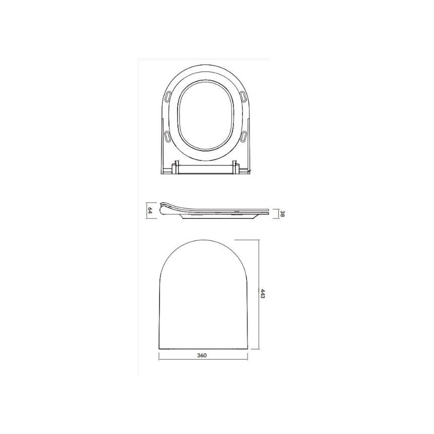 Cersanit K98-0146 - Tualeto sėdynė CITY OVAL SoftClose balta