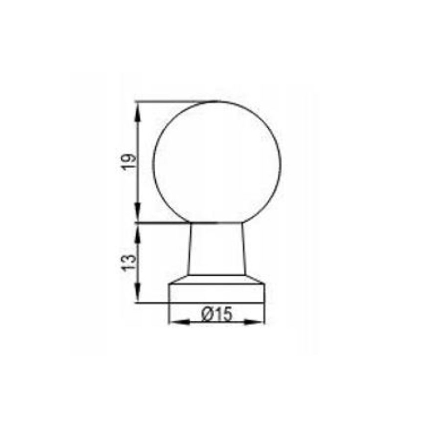 Cersanit S1021-019 - MILLE baldų rankenėlė, auksinė