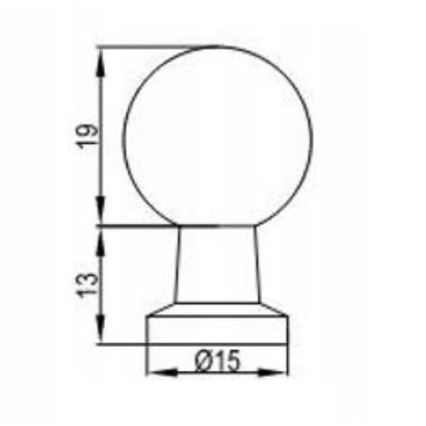 Cersanit S599-0184 - MILLE baldų rankena, blizgus chromas