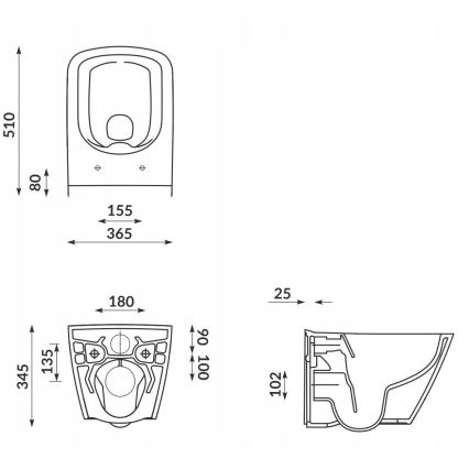 Cersanit S701-405-ECO - Pakabinamas WC su sėdyne CITY keramika/balta