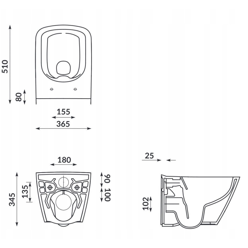 Cersanit S701-405-ECO - Pakabinamas WC su sėdyne CITY keramika/balta