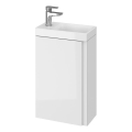 Cersanit S801-218-DSM - Pakabinama vonios spintelė su praustuvu MODUO SLIM 40x22 cm blizgi balta