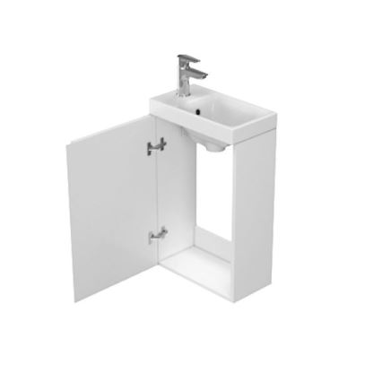 Cersanit S801-218-DSM - Pakabinama vonios spintelė su praustuvu MODUO SLIM 40 cm blizgi balta