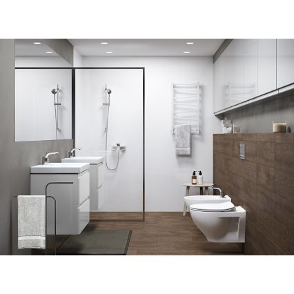 Cersanit S801-227-DSM - Pakabinama vonios spintelė su praustuvu MEDA SLIM 62x60 cm blizgūs balti