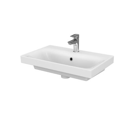 Cersanit S801-227-DSM - Pakabinama vonios spintelė su praustuvu MEDA SLIM 62x60 cm blizgūs balti