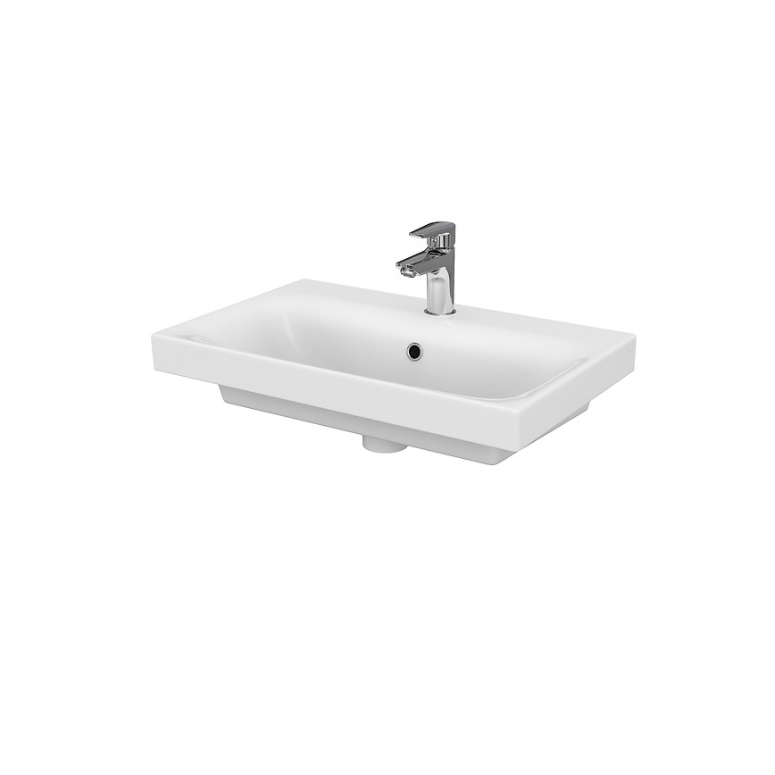 Cersanit S801-227-DSM - Pakabinama vonios spintelė su praustuvu MEDA SLIM 62x60 cm blizgūs balti