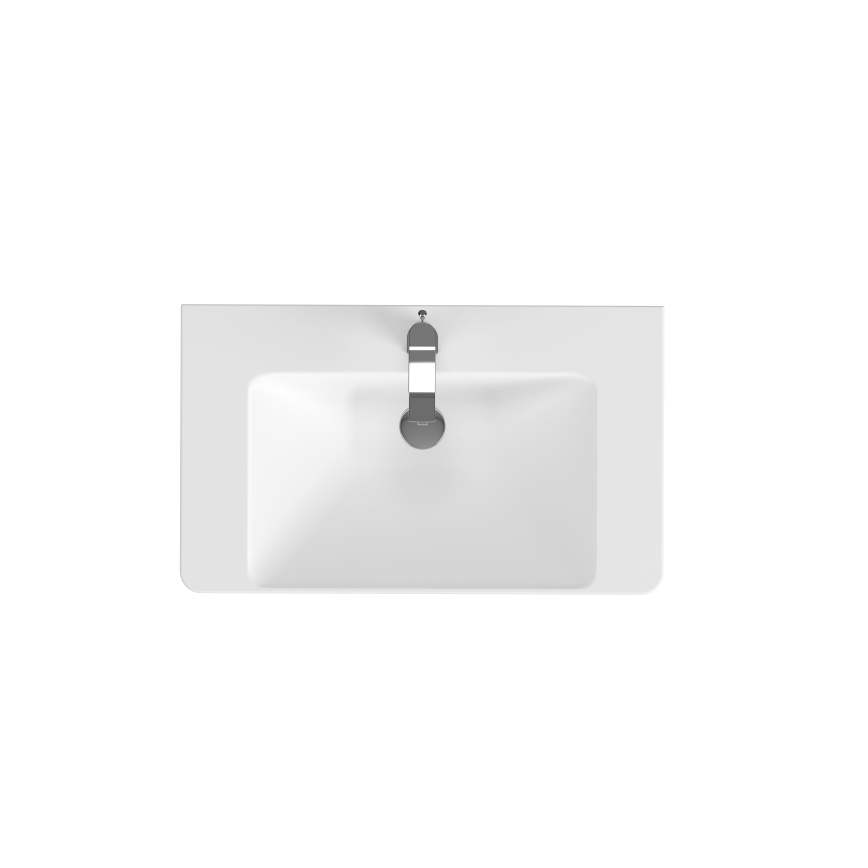 Cersanit S801-338-DSM - Pakabinama vonios spintelė su praustuvu ELODY 46x80 cm balta