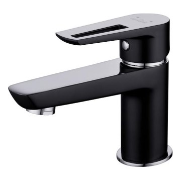 Cersanit S951-048 - Praustuvo čiaupas MILLE 13,4 cm juoda + nuotekos