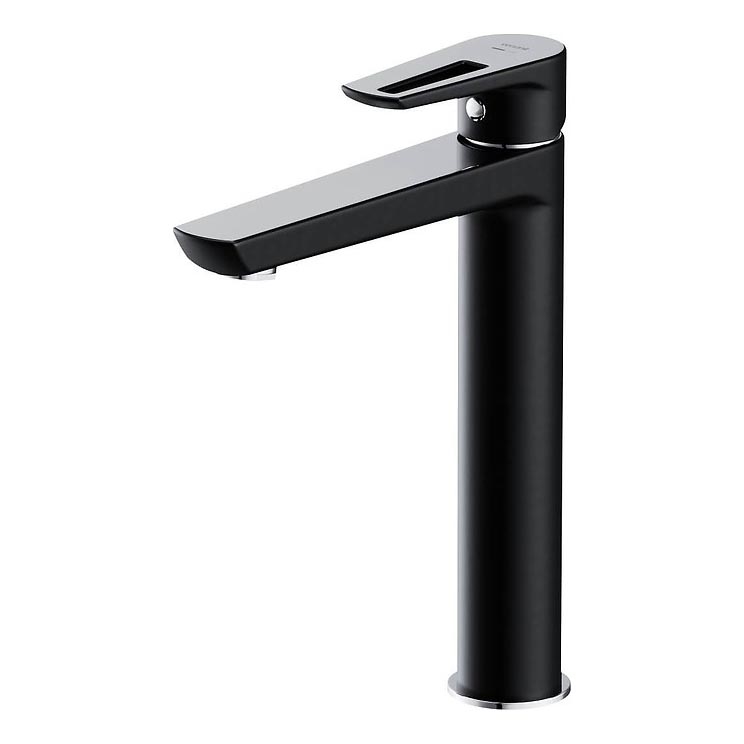 Cersanit S951-356 - Praustuvo maišytuvas MILLE 27 cm juodas + nutekėjimo vožtuvas