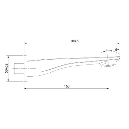 Cersanit S951-706 - Išleidimo antgalis potinkinei instaliacijai LARGA blizgus chromas
