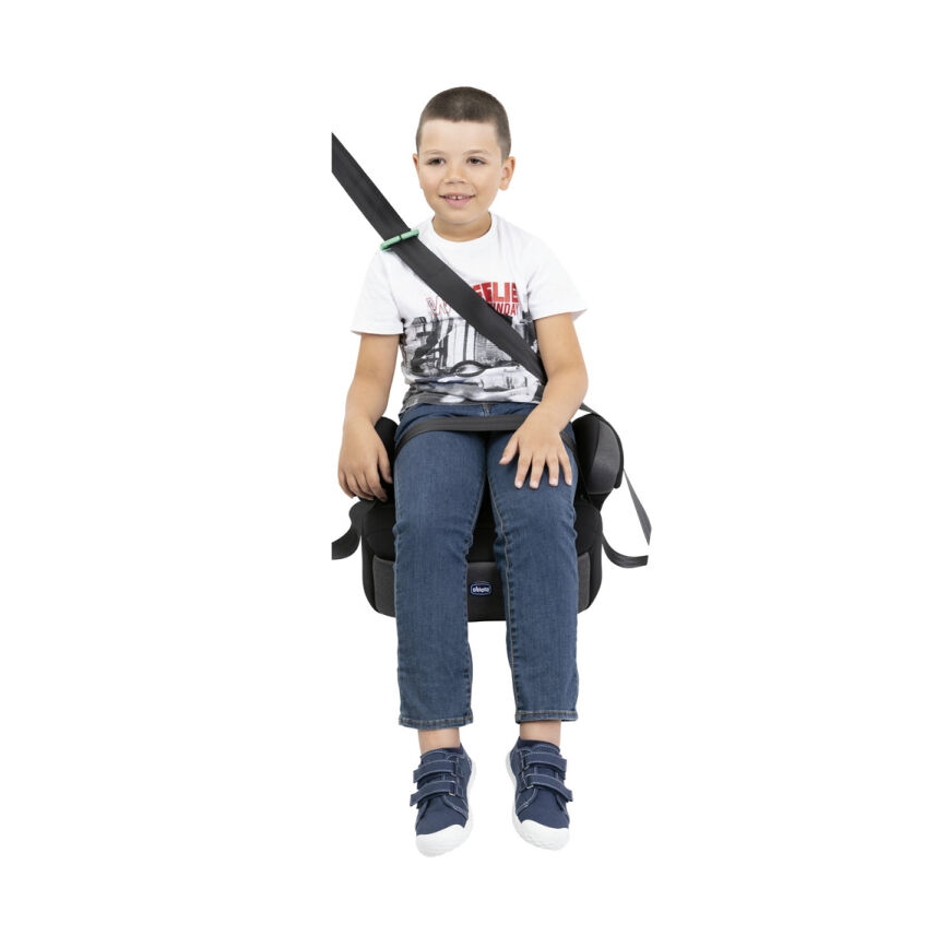 Chicco - Automobilinė kėdutė paaukštinama QUASAR FIX i-Dydis (126-150 cm) juoda/pilka