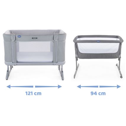 Chicco - Kūdikio lovelė 3in1 3v1 NEXT2ME FOREVER tamsiai pilka