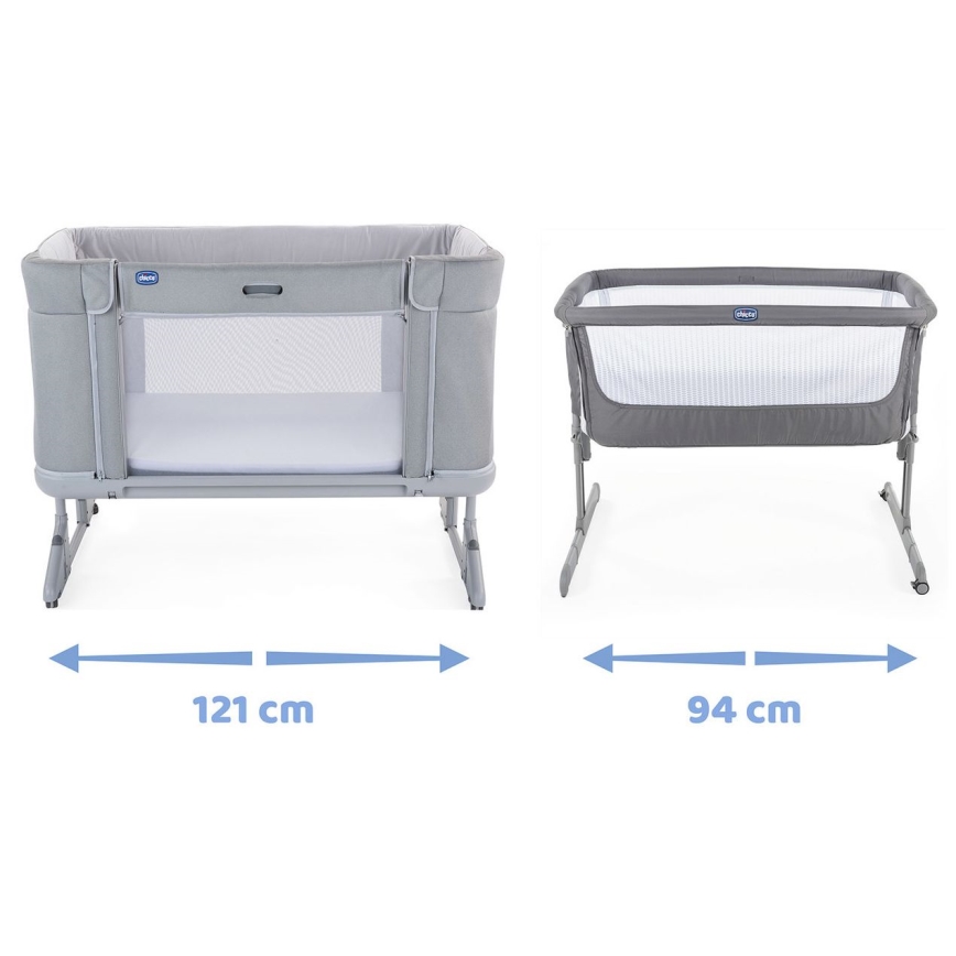 Chicco - Kūdikio lovelė 3in1 3v1 NEXT2ME FOREVER tamsiai pilka