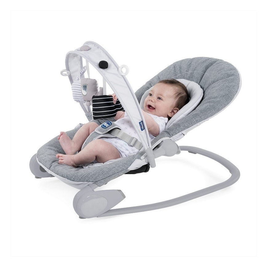 Chicco - Kūdikių rokeris HOOPLA pilkas/baltas