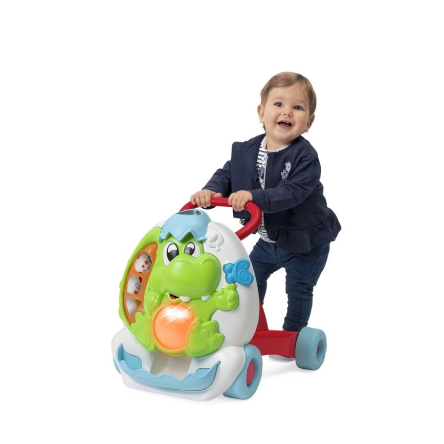Chicco - Kūdikių vaikštynė su veiklomis ir garsas 2in1 DINO 2xAA