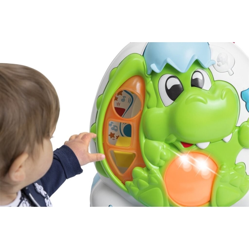 Chicco - Kūdikių vaikštynė su veiklomis ir garsas 2in1 DINO 2xAA