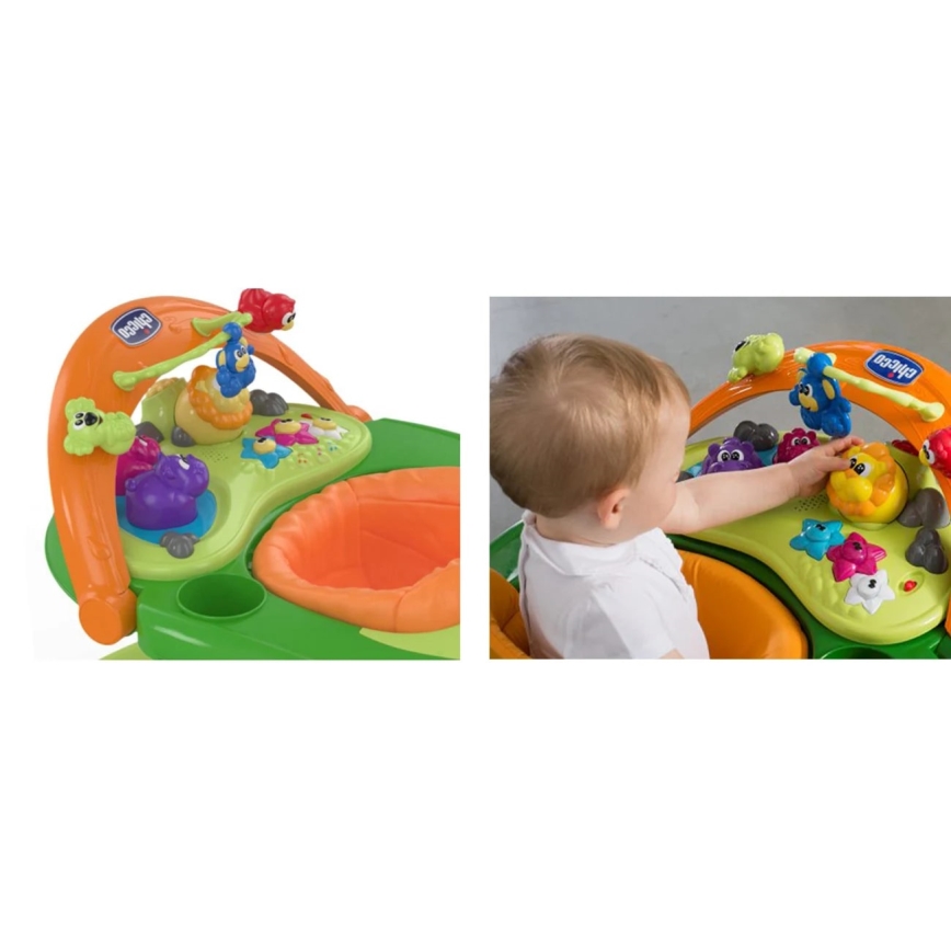 Chicco - Kūdikių vaikštynė WALKY TALKY 2xAA žalia