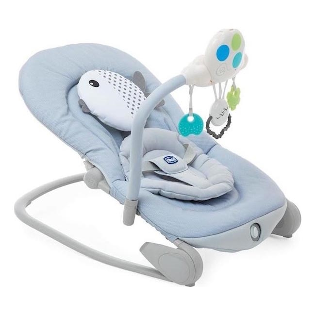Chicco - Kūdikių vibruojantis rokeris su melodija BALLOON Dots 2xAA + 1xLR20 mėlyna