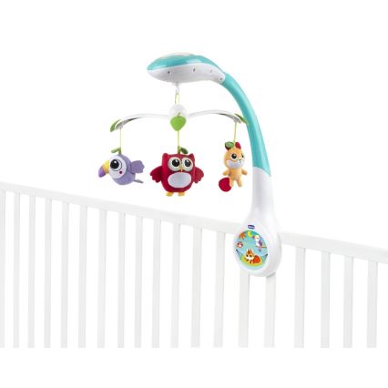 Chicco - Mobili lovelė su projektoriumi MAGIC FOREST 3xAA