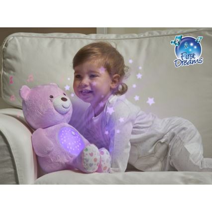 Chicco - Projektorius su melodija BABY BEAR 3xAAA rožinė