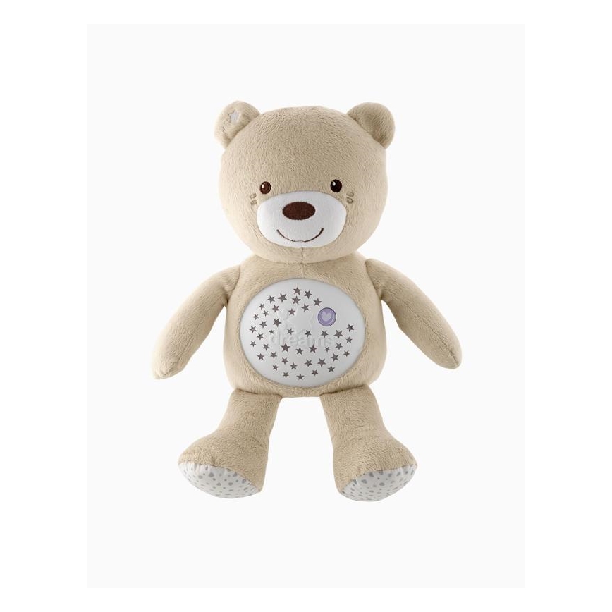 Chicco - Projektorius su melodija BABY BEAR 3xAAA smėlio spalvos