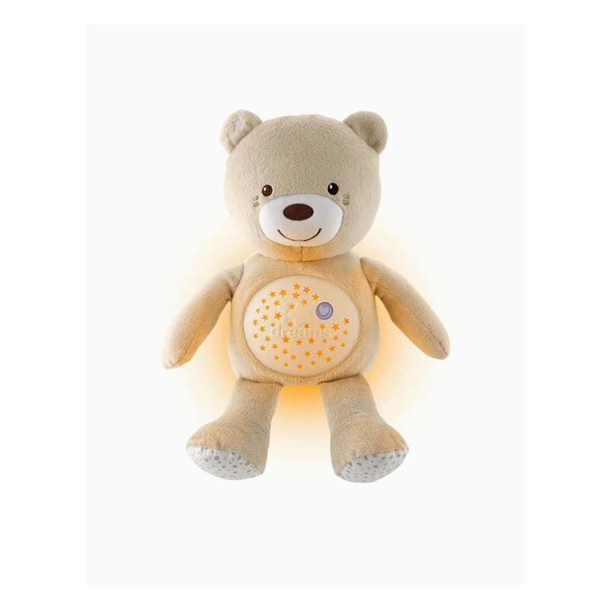Chicco - Projektorius su melodija BABY BEAR 3xAAA smėlio spalvos