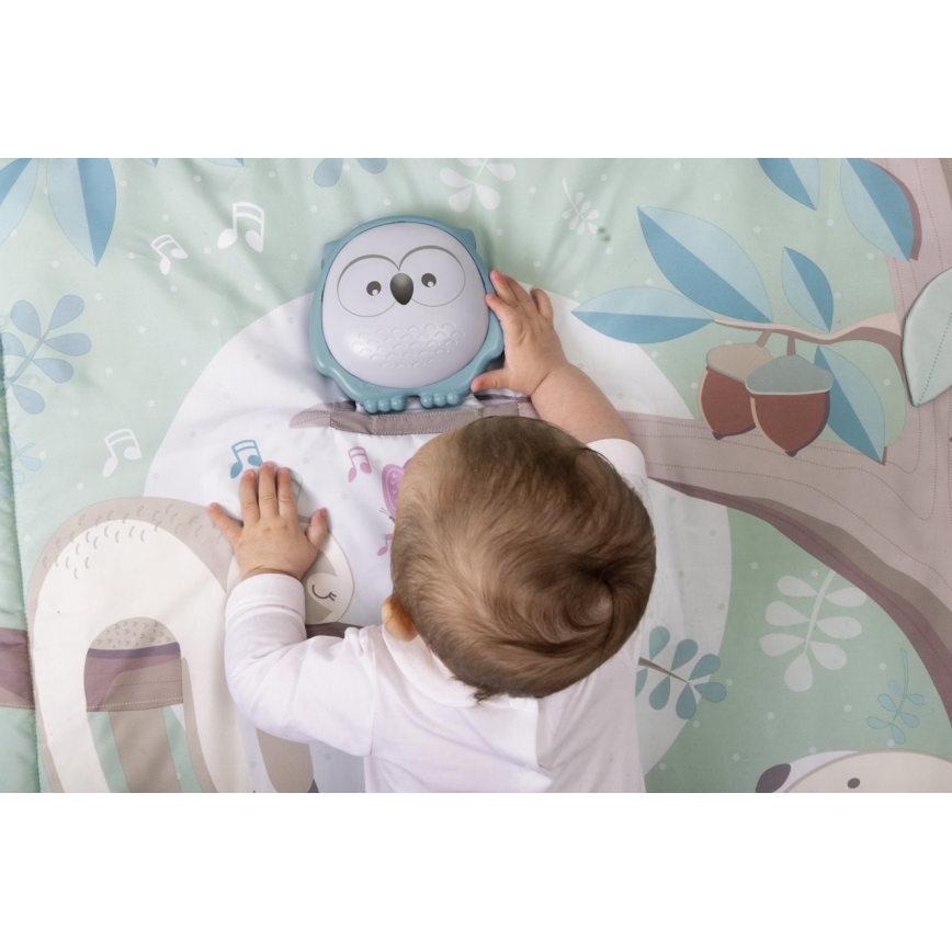Chicco - Vaikiška antklodė žaidimui 2in1 3xAAA pelėda