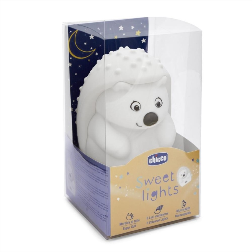 Chicco - Vaikiška naktinė lempa SWEET LIGHTS ežiukas