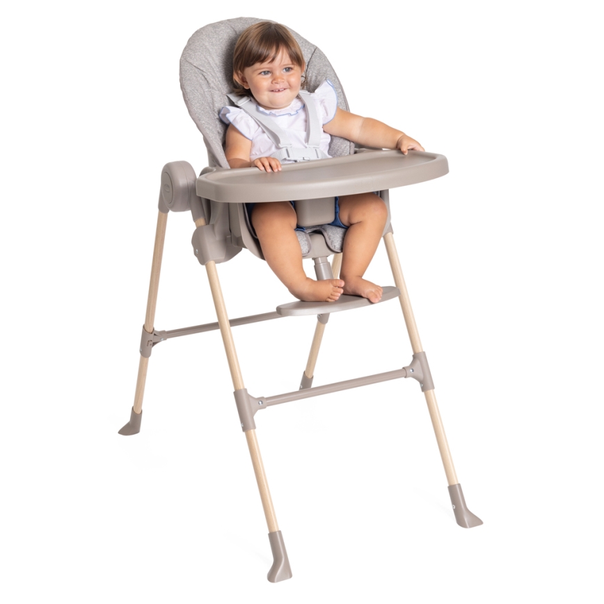 Chicco - Vaikiška valgomojo kėdė Polly Essential - pilka/ruda