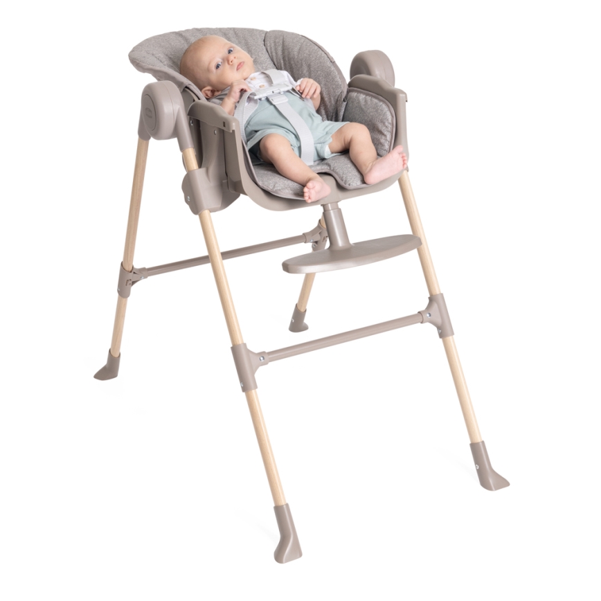 Chicco - Vaikiška valgomojo kėdė Polly Essential - pilka/ruda