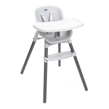 Chicco - Vaikiška valgomojo kėdė ZEST 3in1 balta/pilka