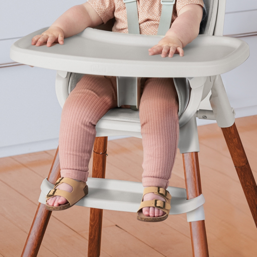 Chicco - Vaikiška valgomojo kėdė ZEST 3in1 balta/pilka