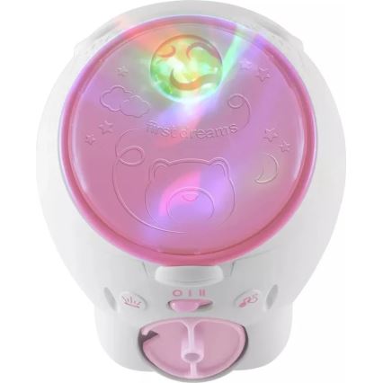 Chicco - Vaikiškas projektorius 2in1 POLAR BEAR 3xAA rausva