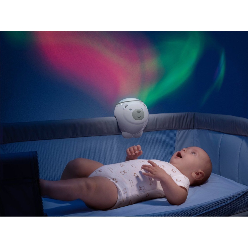 Chicco - Vaikiškas projektorius 2in1 POLAR BEAR smėlio spalva