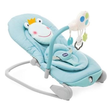 Chicco - Vaikiškas vibruojantis gultukas su melodija BALLOON Froggy 2xAA + 1xLR20 mėlynas