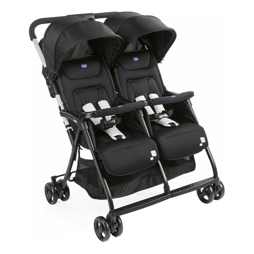 Chicco - Vežimėlis - dvynukams OHLALA TWIN Black Night juodas