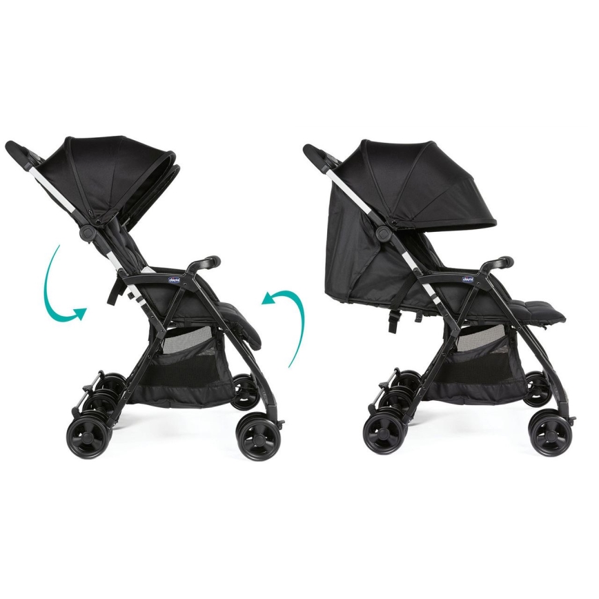 Chicco - Vežimėlis - dvynukams OHLALA TWIN Black Night juodas