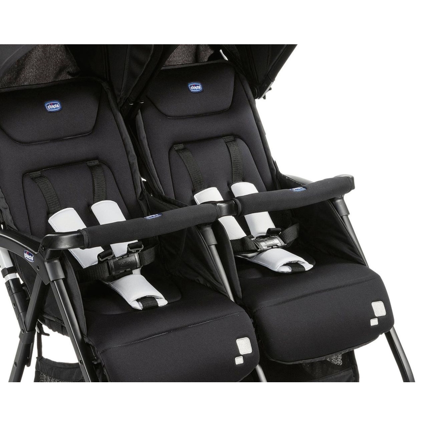 Chicco - Vežimėlis - dvynukams OHLALA TWIN Black Night juodas