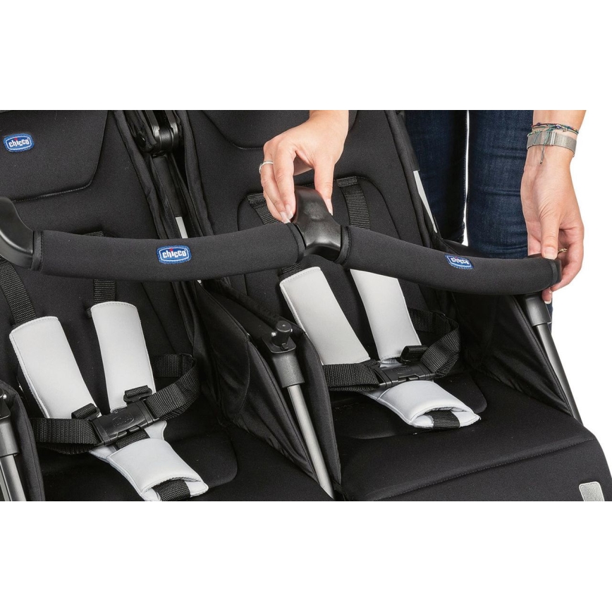 Chicco - Vežimėlis - dvynukams OHLALA TWIN Black Night juodas