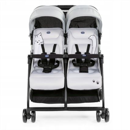 Chicco - Vežimėlis - dvynukams OHLALA TWIN Silver Cat sidabras
