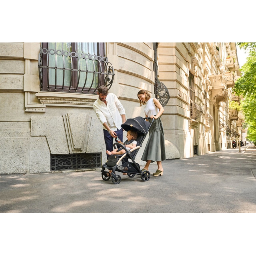 Chicco - Vežimėlis GOODY XPLUS Black Re_Lux Eco+ + stumiamas dviratis ALL AROUND